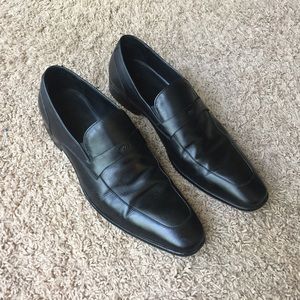 Hugo Boss Black Leather Loafers